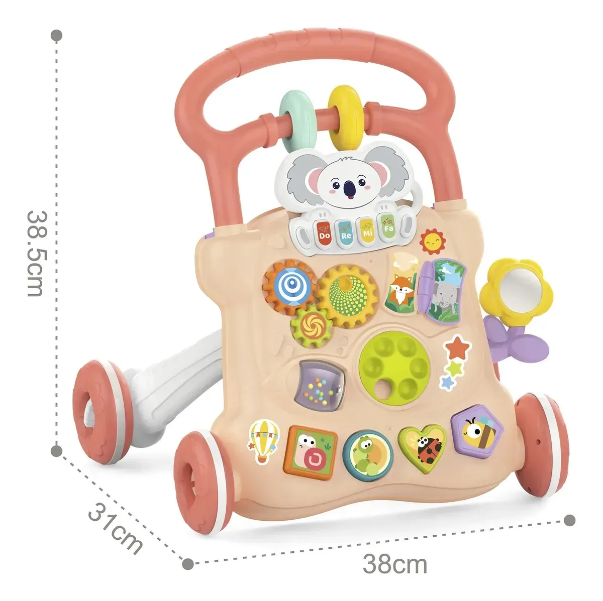 Baby Walker rosa com piano Koala