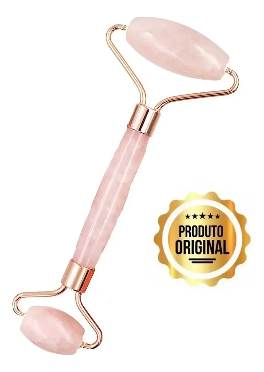 Massageador Facial Pedra Jade Rolo De Massagem Anti Estresse