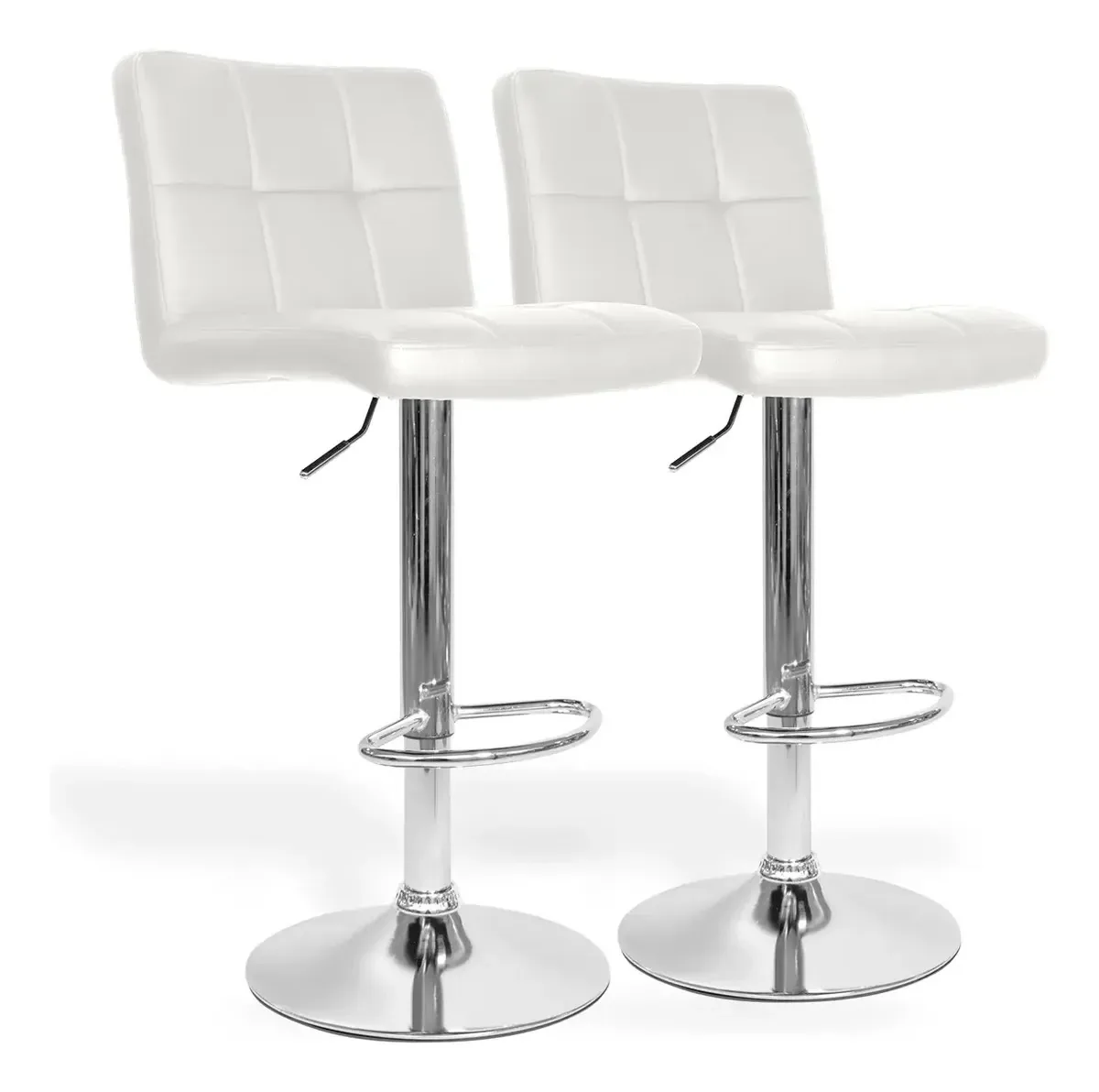 Banco de café da manhã acolchoado branco Alba Utile Ct X2