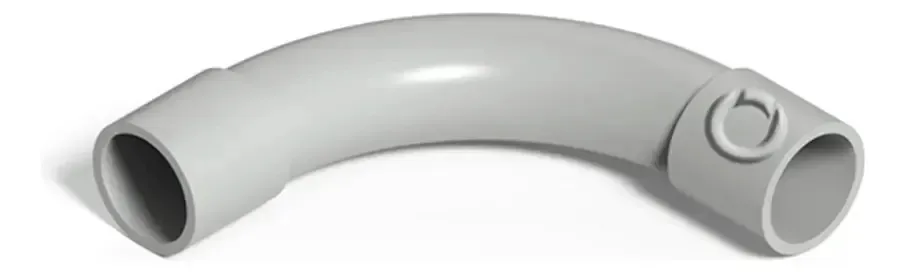 Curva sistelétrica de PVC Genrod de 40 mm para tubos rígidos