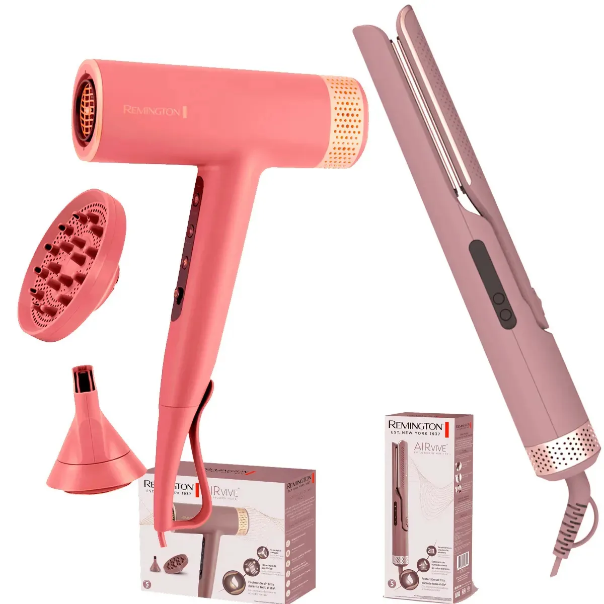 Kit de artefatos para o cabelo Remington AS8930 + EC8930 de 2 peças220V
