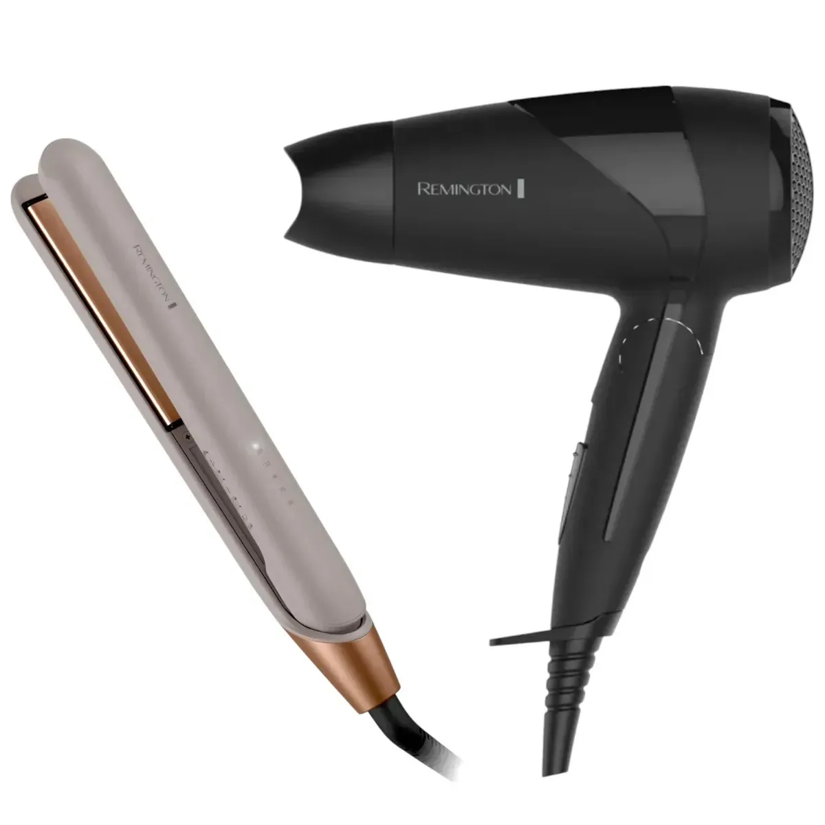 Ferro de alisar Remington Pro Set 230° + secador de cabelo de 2 velocidades 2000w