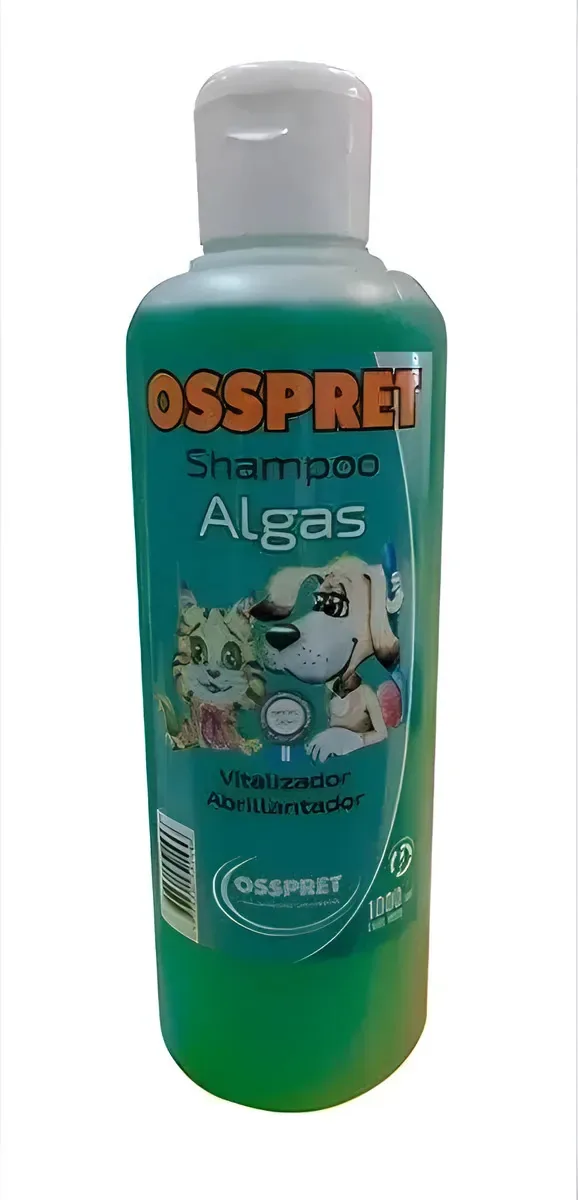 Shampoo de algas marinhas Osspret para cães e gatos, algas de 1 litro