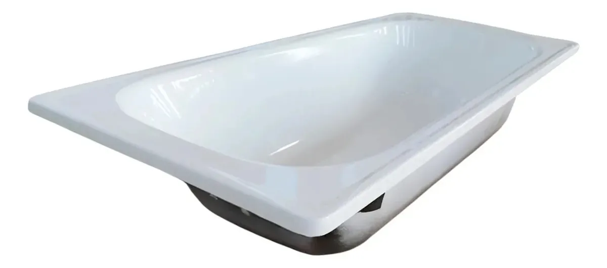 Banheira de aço azulejado 160x70 cm com antiderrapante