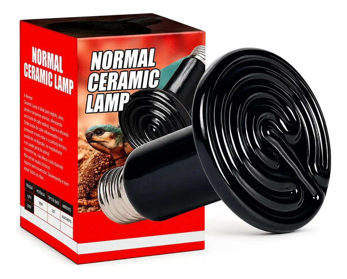 Lâmpada Cerâmica Aquecedor Petssauro Repteis Aves 50w Nd-01