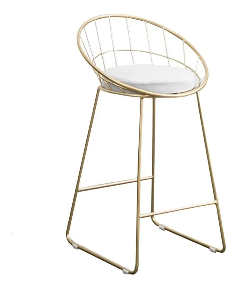 Bar de café da manhã Zamibia King Stool Banquinho dourado moderno