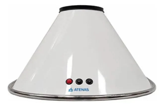 Exaustor de cozinha branco 70 cm vazio com filtro e luzes brancas