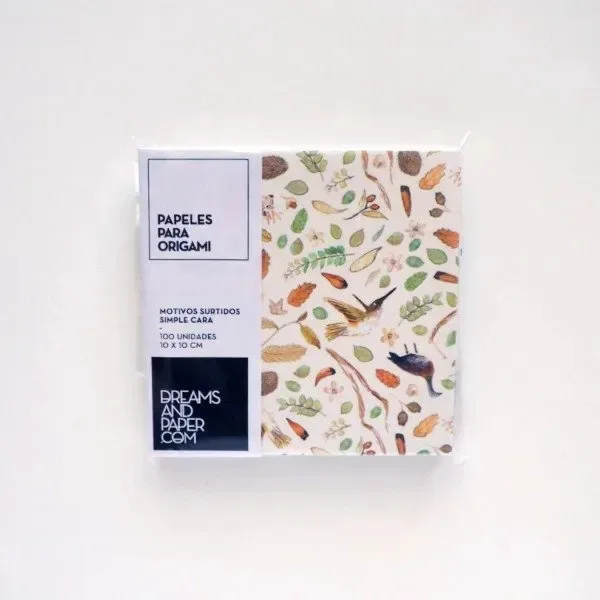 Papéis impressos de origami 100 folhas, 10x10cm, pacote facial simples, Mix Forest