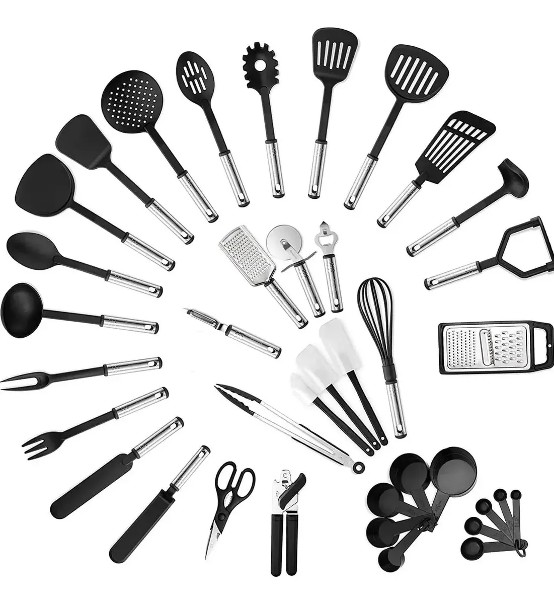 Conjunto de 40 utensílios de cozinha antiaderentes de silicone Y