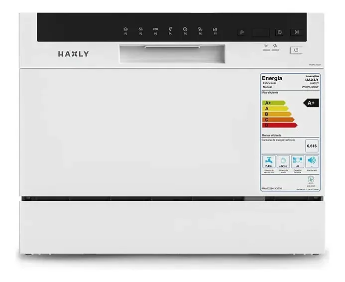 Máquina de lavar louça de talheres Haxly Dishy Max 6 7 programas branca