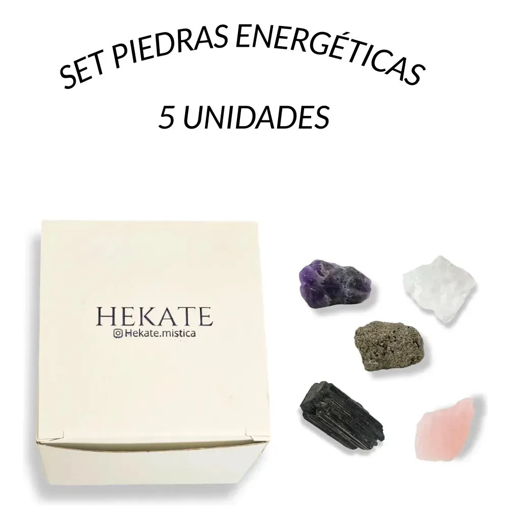 Conjunto de pedras energéticas naturais premium X Conjunto de 5 unidades X5