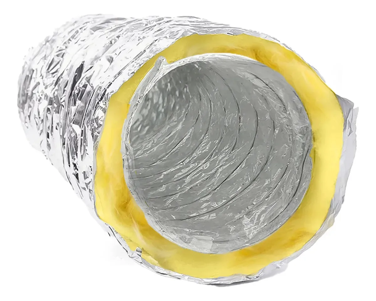 Duto flexível 6/15 cm com isolamento 7,5 m Polywool A