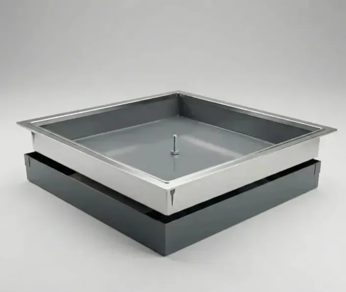 Tampa de câmara séptica reforçada 30x30 cm feita de chapa AC.Inox