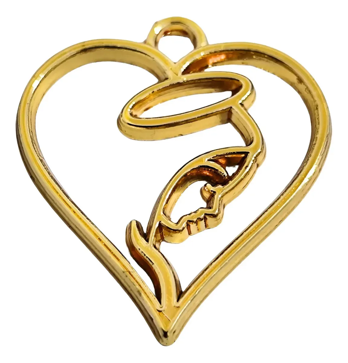10 Pingentes Vazados Nossa Senhora Para Montar Artesanatos Dourado