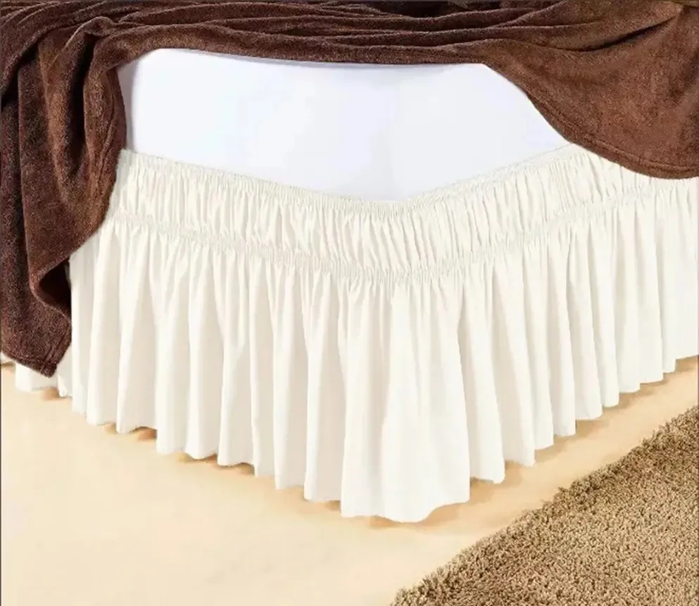 Saia Box Cama Colchão Solteiro Microfibra Duoelastic Cor Palha