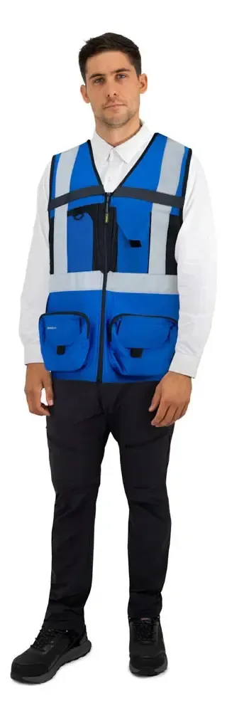 Colete refletivo azul masculino Alaska Xpert Geologist, tamanho M
