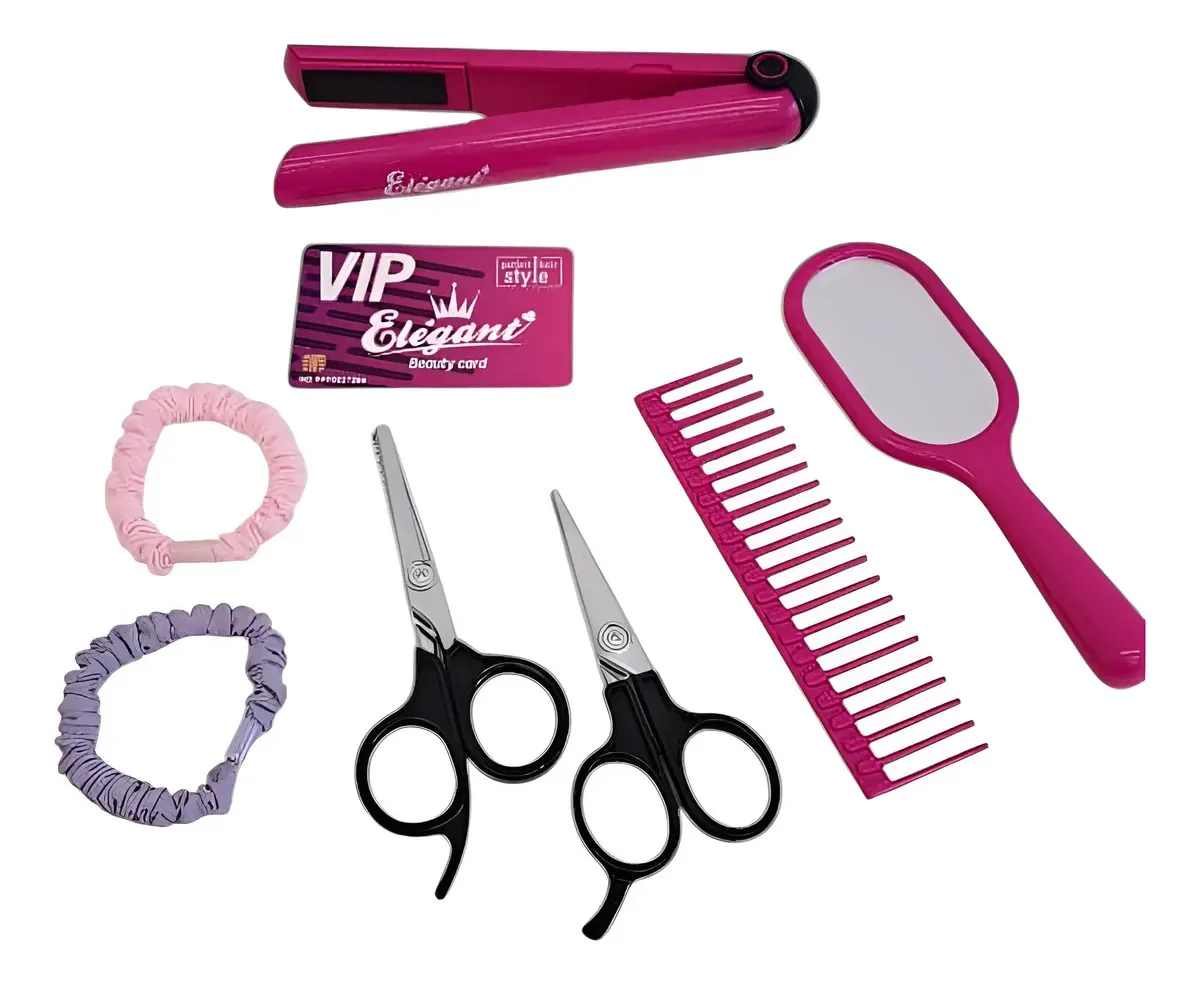 Mini conjunto de brinquedos de beleza para cabeleireiros