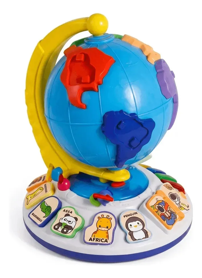 Globo educacional interativo com luzes e sons Celeste Multicolor