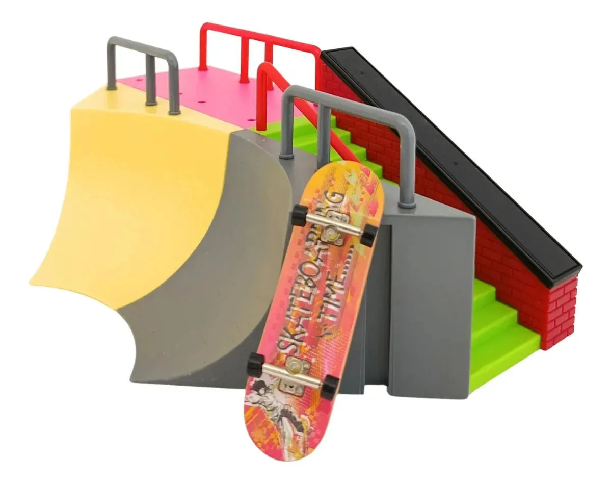 Pista de skate expansível Fingerboard em preto