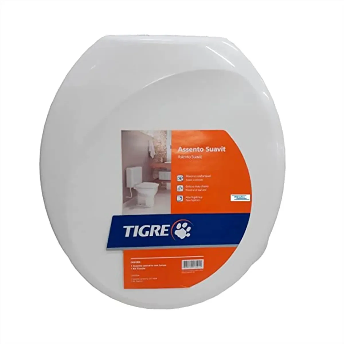 Tampa Privada Tigre Oval Confortável E Macia Branco