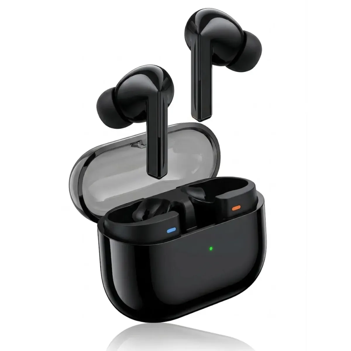 Fones de ouvido sem fio Bluetooth, microfone preto, microfone no ouvido, viva-voz, controles de toque, capa, bateria de carga, bateria, som estéreo, compatível com som estéreo, telefone celular,...