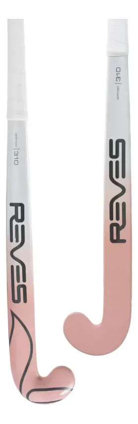 Taco de hóquei Reves Vertigo 310 com 30% de carbono. Jogador de hóquei rosa 35.5