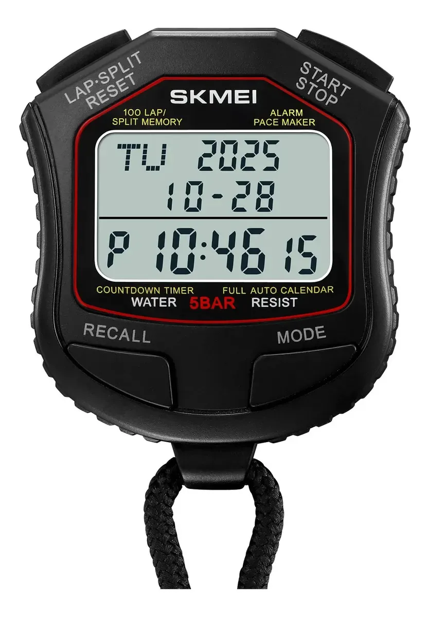 Cronômetro manual Skmei - Ø55,2 mm - Multifuncional Bk