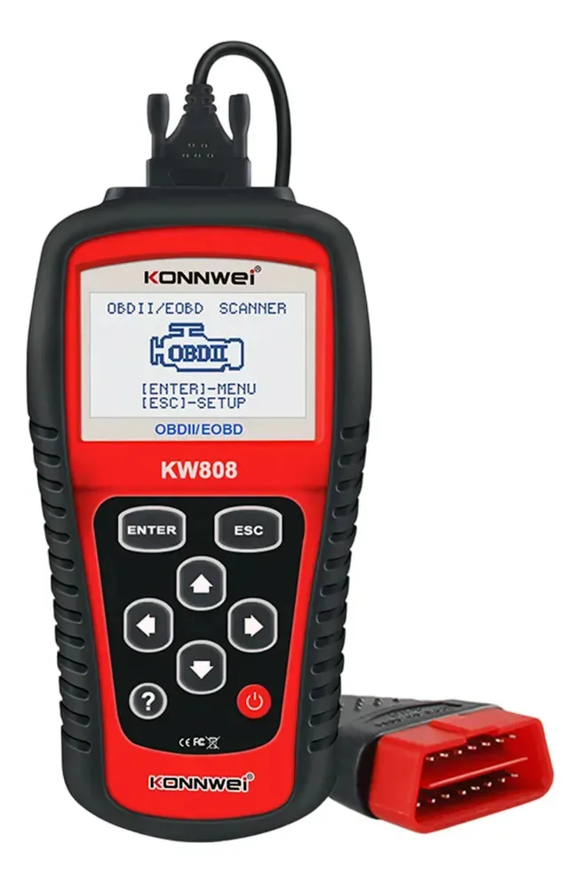 Leitor de carro com scanner automotivo Konnwei Kw808 Obd2