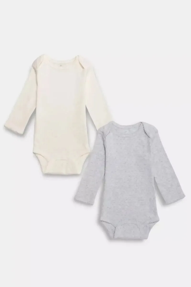 Pacote de macacões Cheeky Baby X2 Bodys Ml Ellie U Nb L Multicolor Xs