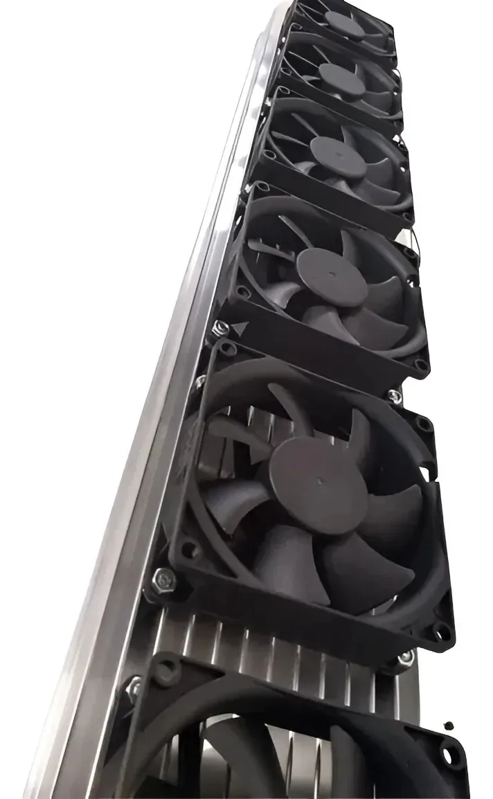 Dissipador Calor Alumínio 104mmx25mm C/ 60cm + Coolers 12v