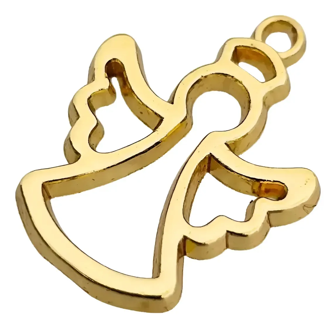 20 Pingentes Anjo De Luz Montagem Bijuteria 2 Cores Ouro