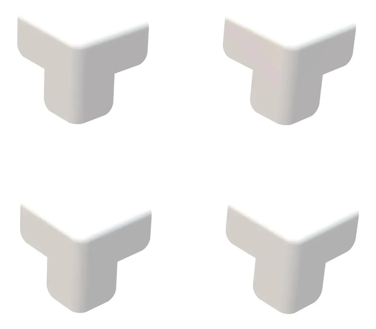 Kit 4 Protetores De Quina Mesa Armário Proteção Bebês Branco