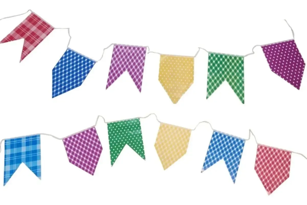 Faixa Varal Bandeirinhas De Papel Decoração De Festa Junina Colorido
