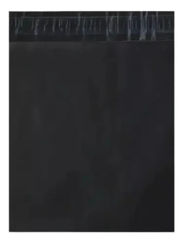 Kit 250 Envelopes Plásticos de Segurança 32x40 cm Preto Inviolável para Sedex