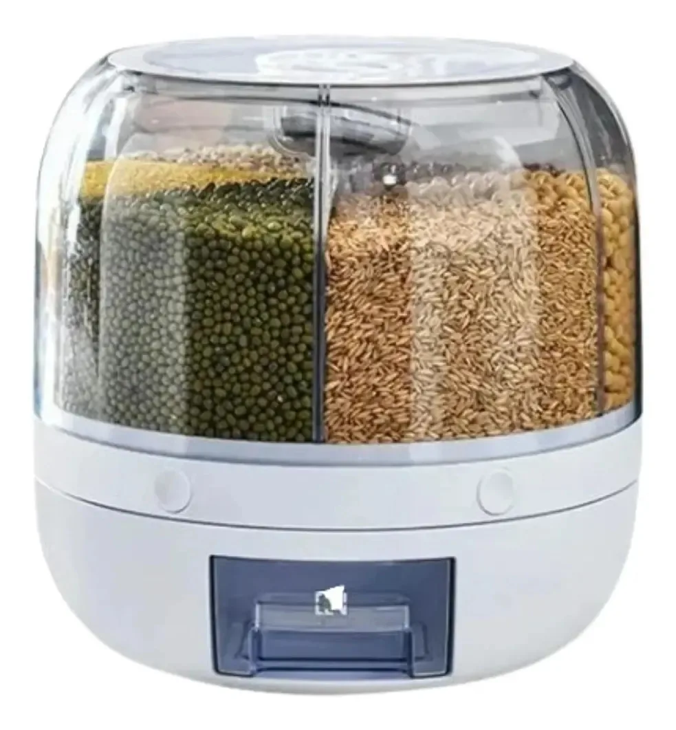 Dispenser Porta Cereais Redondo Giratório 360 Alimentos