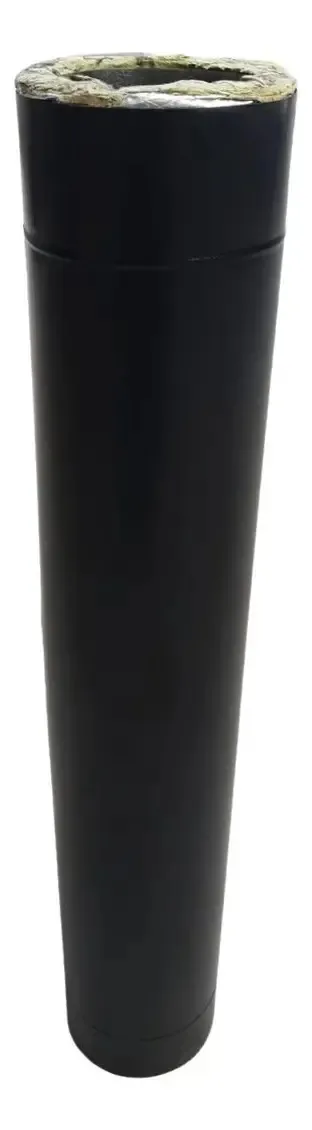Duto 8 / 10 Polegadas Revestido Lã De Rocha Fornos - Preto