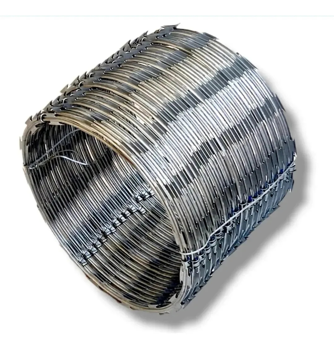 Concertina Dupla Crimpada Clipada Cerca Espiral 30cm - 10m