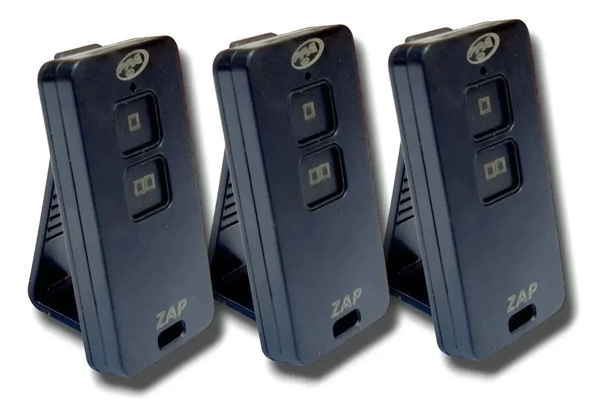 3 Controles Alarme Motor Portão 433mhz Ppa Tx Transmissor Cor Preto e Preto