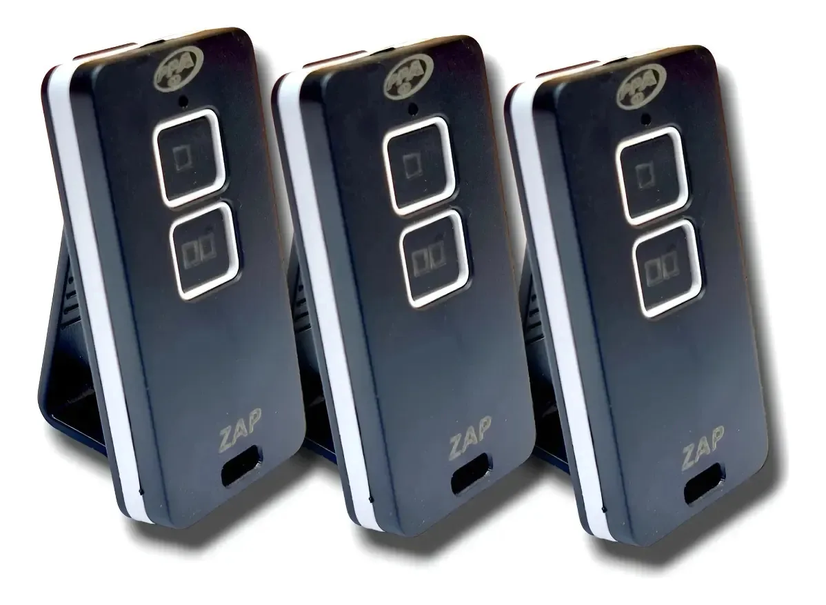 3 Controles Alarme Motor Portão 433mhz Ppa Tx Transmissor Cor Preto e Branco