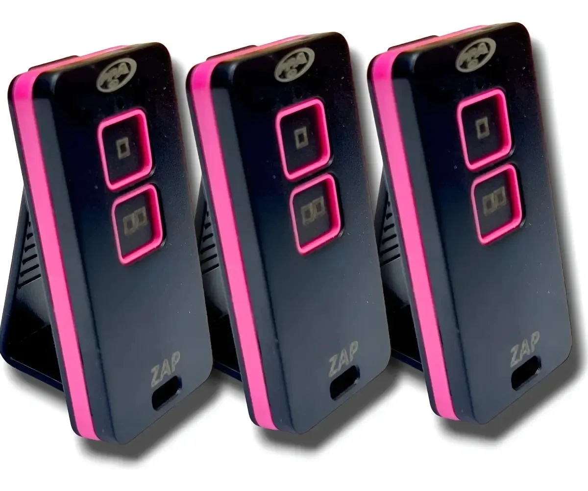 3 Controles Alarme Motor Portão 433mhz Ppa Tx Transmissor Cor Preto e Rosa