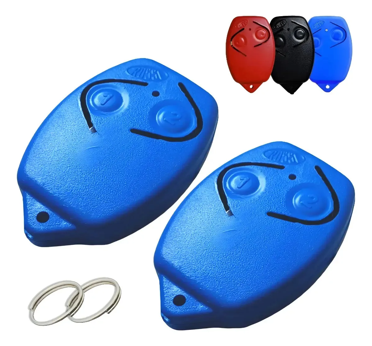 2 Controles Para Motor Portão Rossi 433mhz Tx Hcs Cor Azul