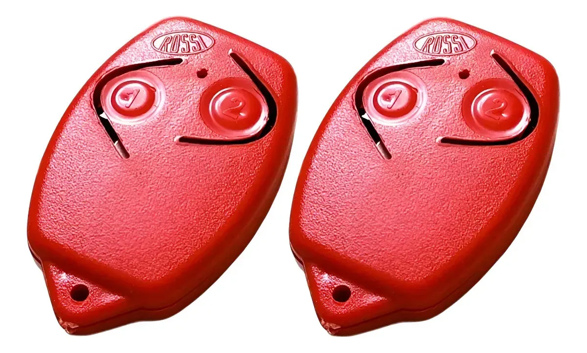 2 Controles Para Motor Portão Rossi 433mhz Tx Hcs Cor Vermelho