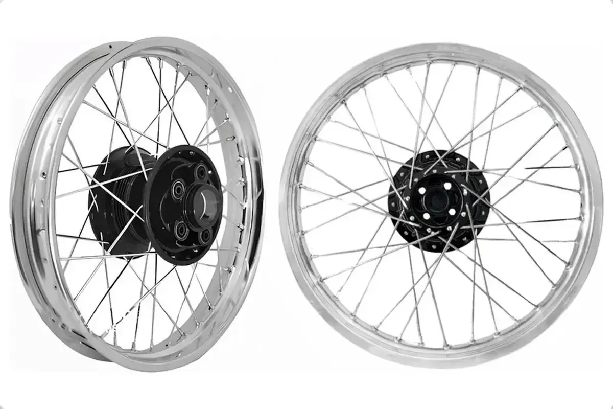 Par De Rodas Alinhadas Xlr 125 Xr 200 Nx150 Raio 4mm Cromado