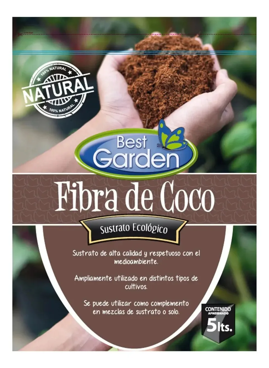 Fibra de coco 5lts. Melhor jardim
