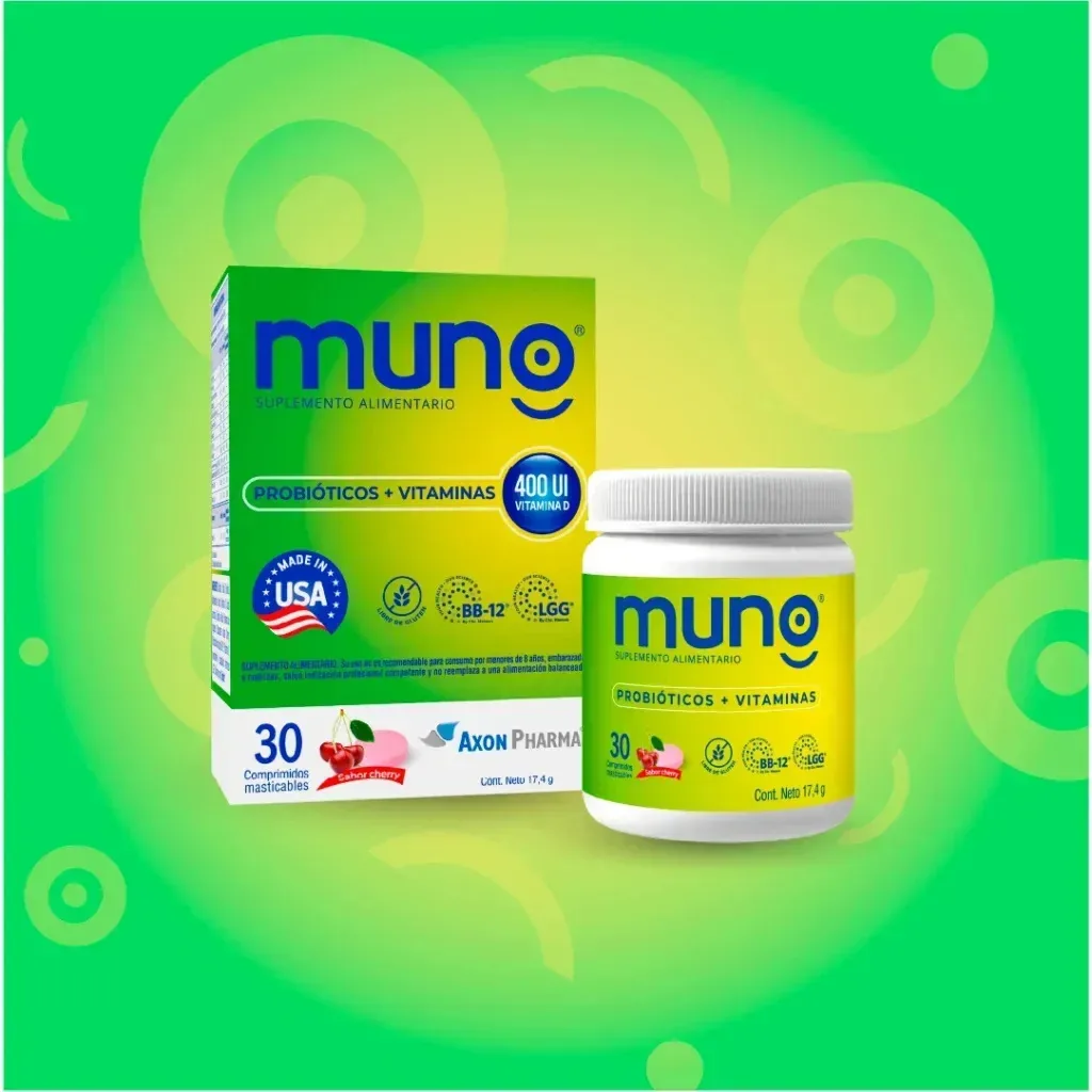 Muno Probiotics + Vitaminas X 30 comprimidos mastigáveis Comprimidos mastigáveis