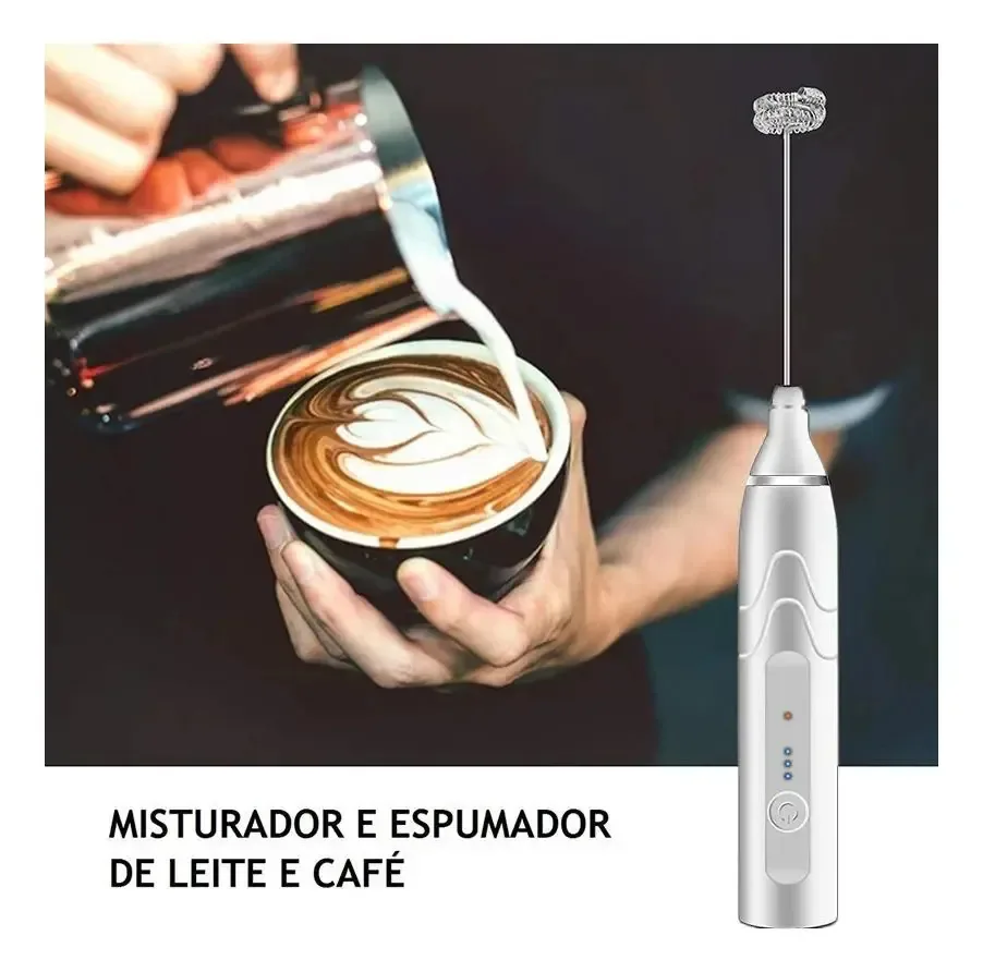 Mini Mixer Misturador Multifuncional Bebidas Shakes Ovos