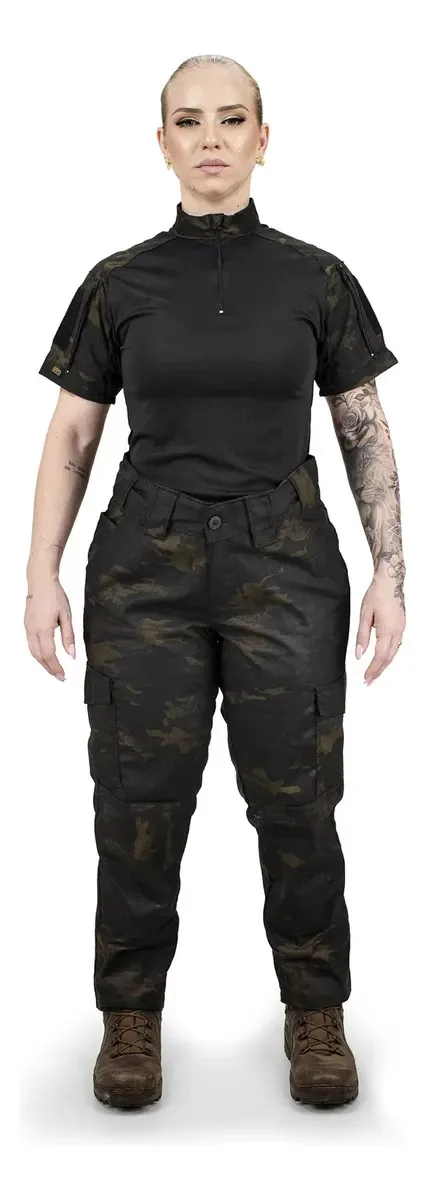 Farda Feminina Artemis Camisa E Calça Multicam Black