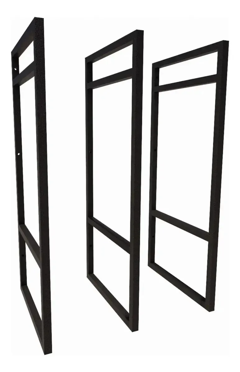 3 Suportes Prateleira Duplo Estilo Industrial Parede Teto