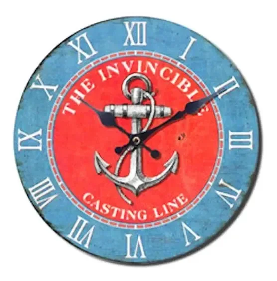 Relógio de parede decorativo vermelho invencível