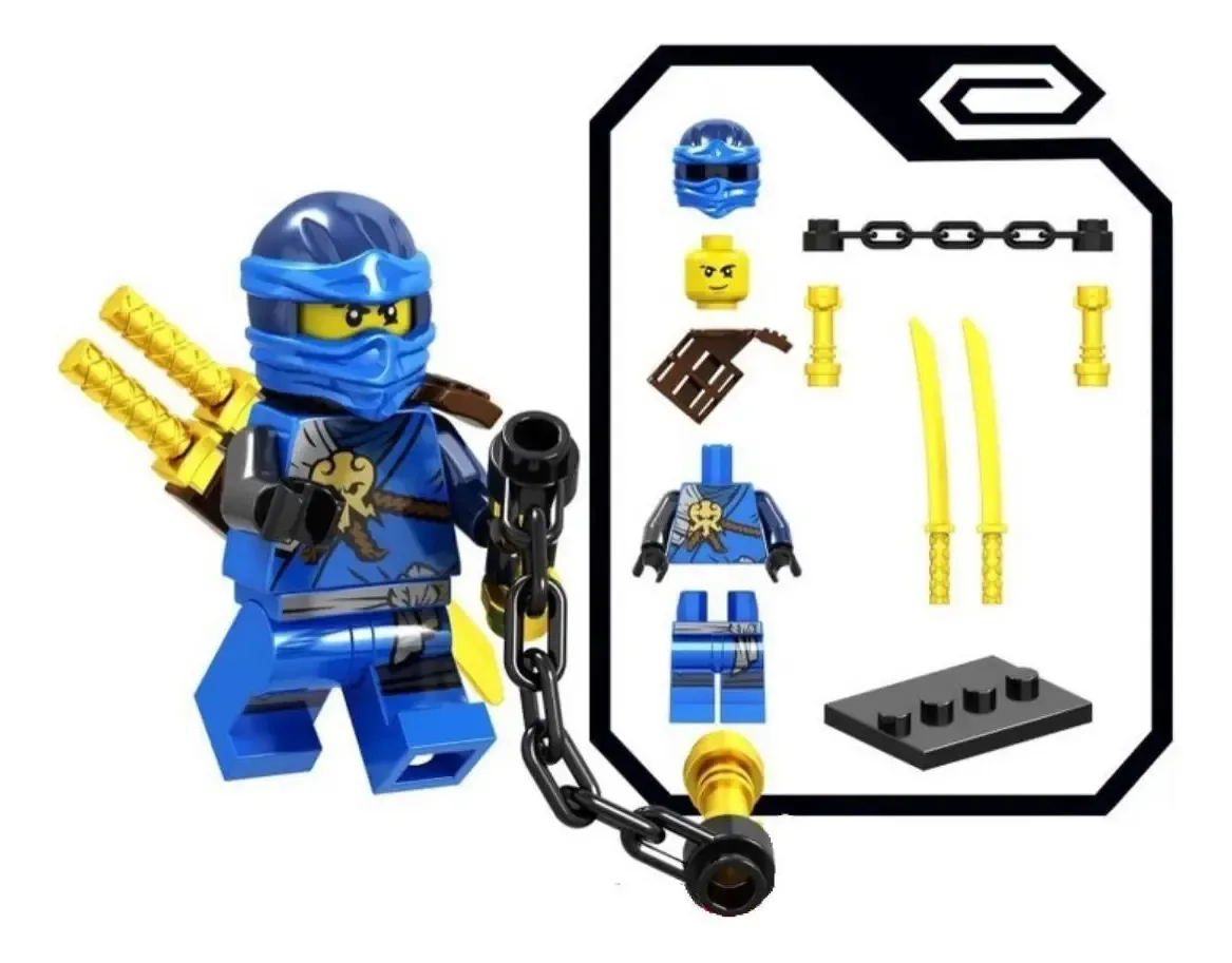 Boneco Blocos De Montar Jay Masters Ninjago